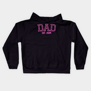 Father Expect Baby Pregnancy Announcement Pink Kids Hoodie